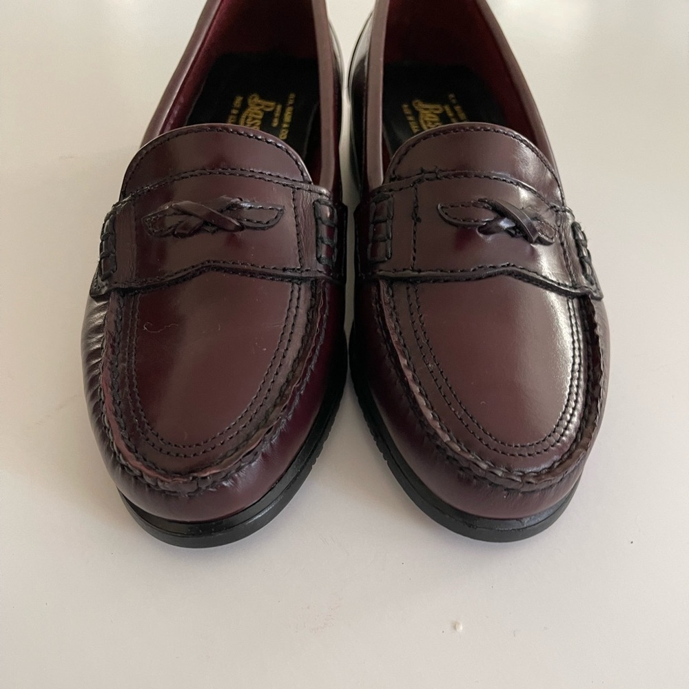 Bass Women's Burgundy Penny Loafers - Picture 7 of 12